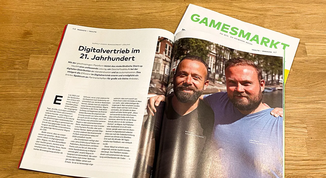 VaultN covered in Gamesmarkt Magazine