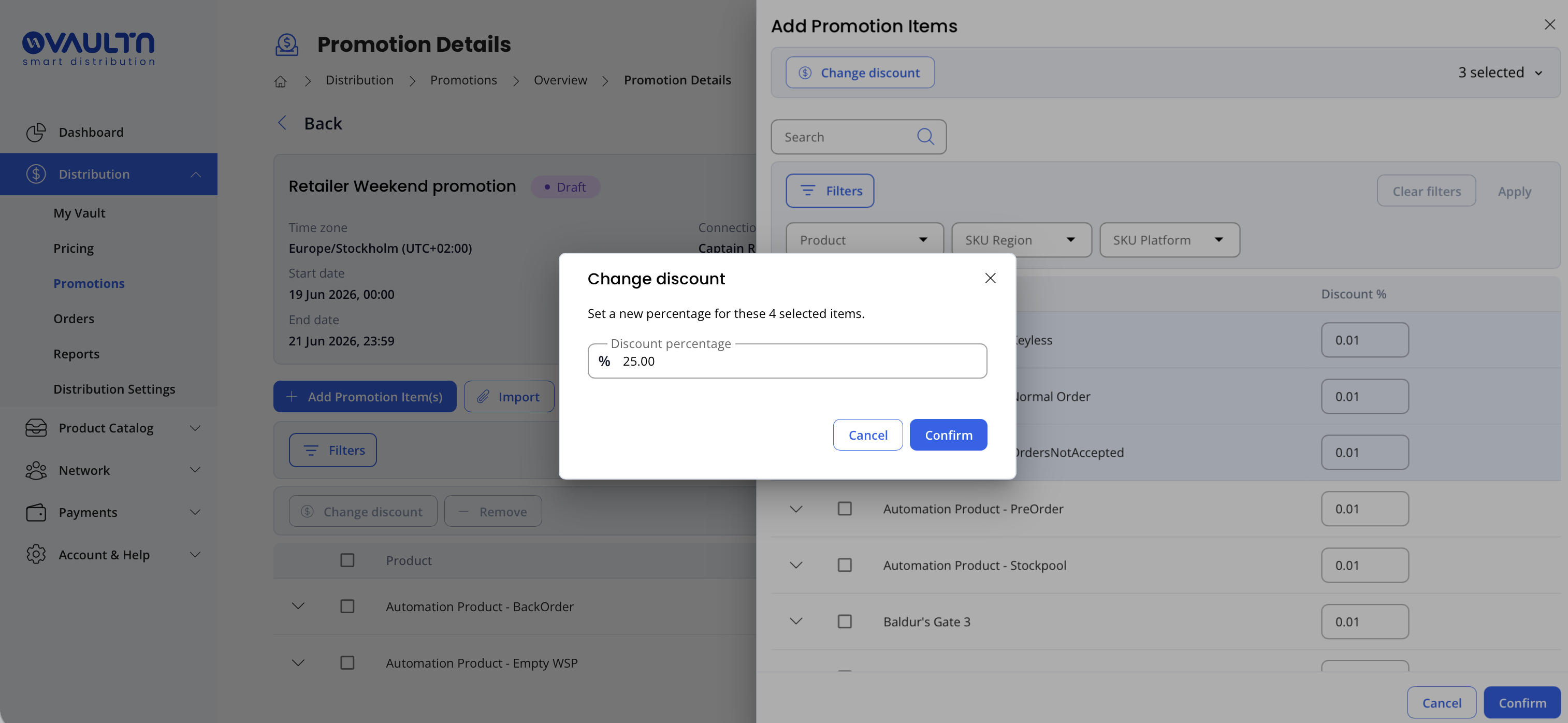 Change Discounts